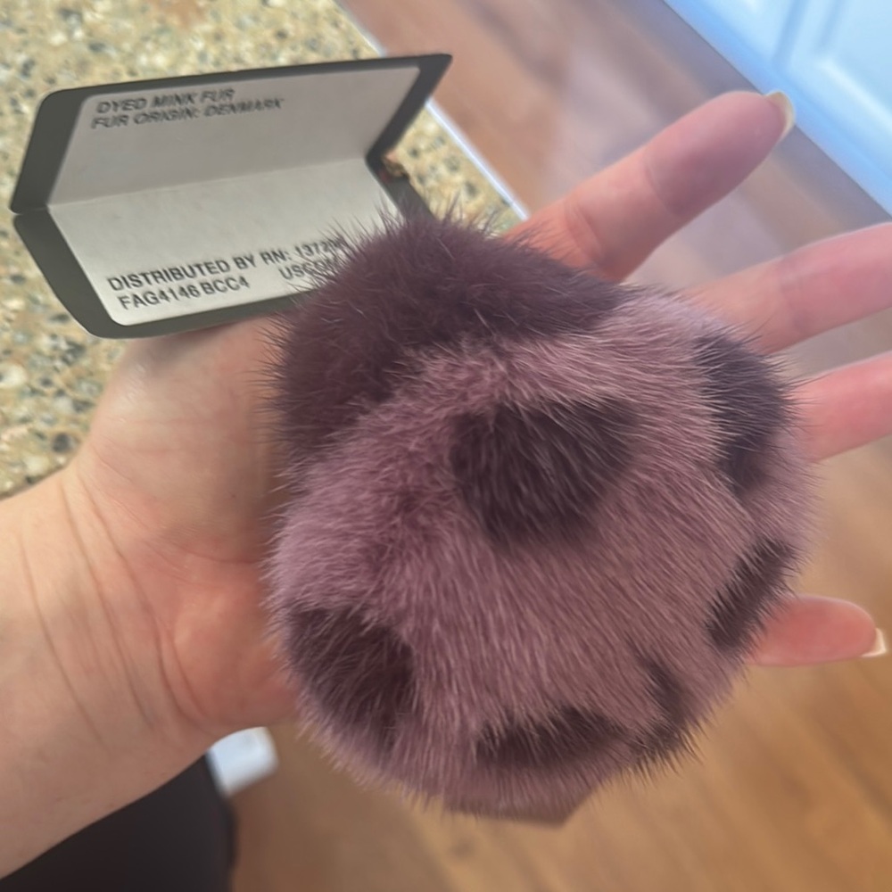 Loro Piana Purple ladybug mink keychain - no hardware - Picture 6 of 6